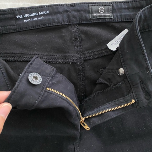 Ag Adriano Goldschmied The Legging Ankle Super Skinny Black Denim Jeans (24R) - Picture 12 of 15